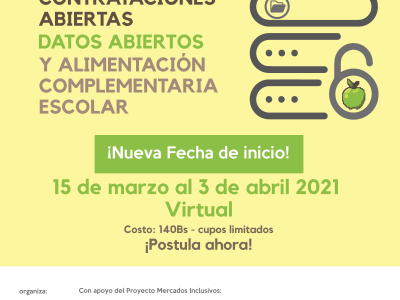 Curso introductorio a las contrataciones abiertas, datos abiertos y Alimentación Complementaria Escolar 2021